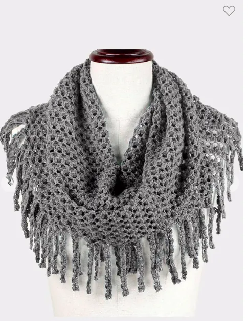 Grey Very Soft Infinity Scarf