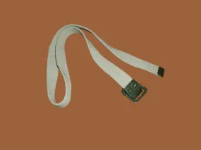 MILITARY ISSUE FRENCH ARMY KHAKI WEB BELT WITH OPEN FACE BUCKLE X-LARGE ORIGINAL