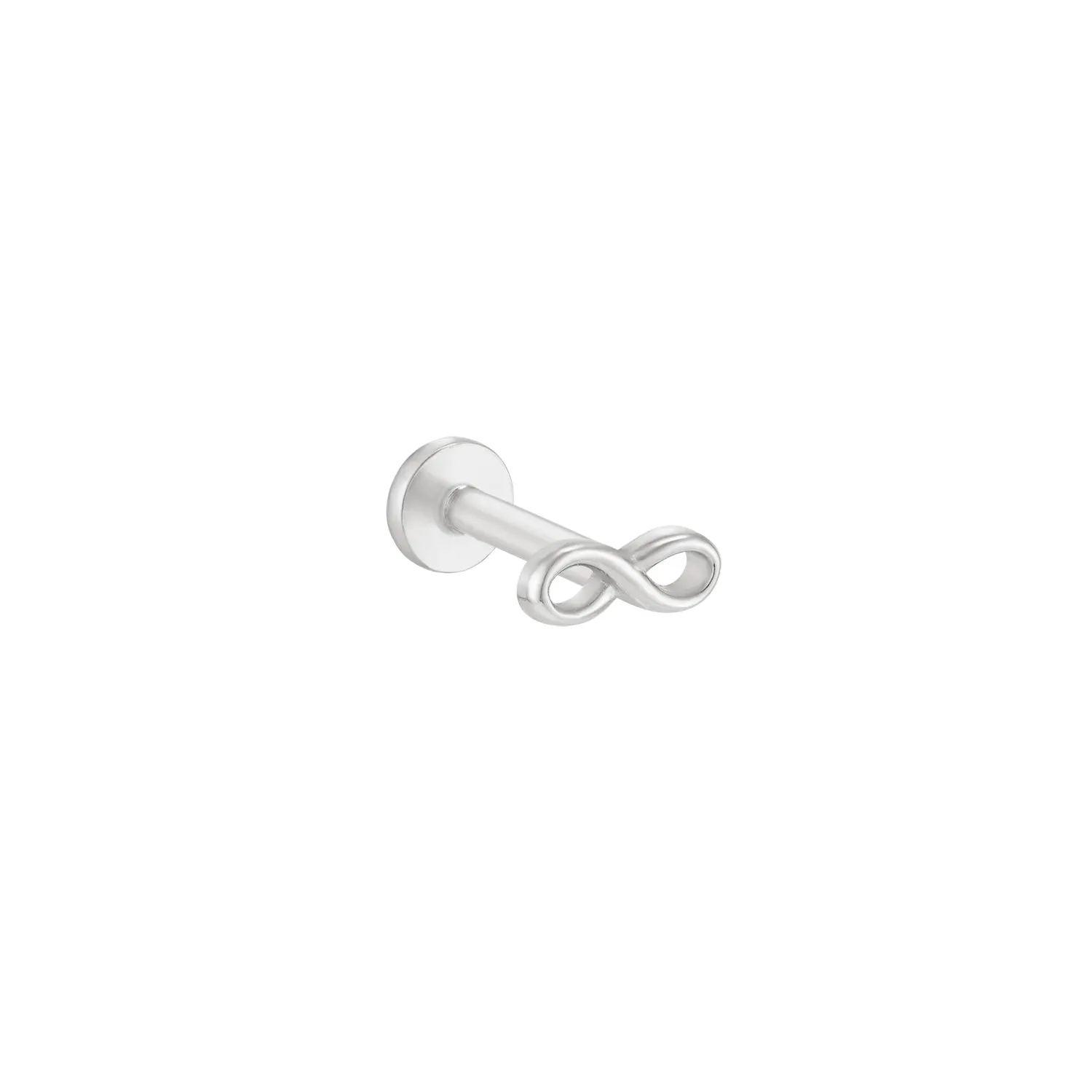 Mini Infinity Stud Labret Piercing- 14K Gold