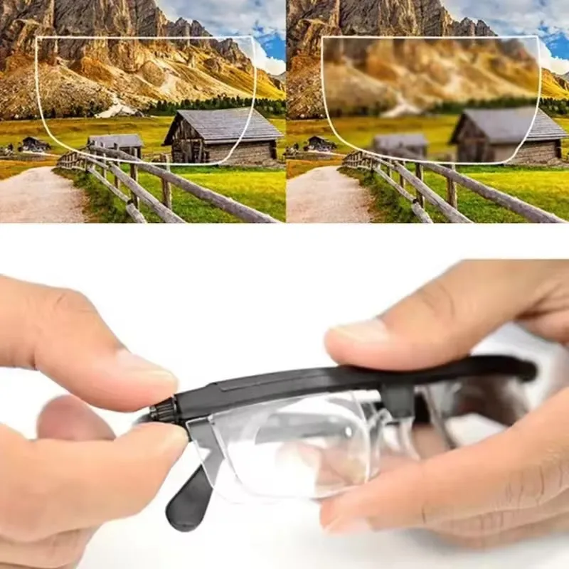 New Adjustable Strength Lens Eyewear Variable Focus Distance Vision Zoom Glasses Protective Eyewear Read B-242400