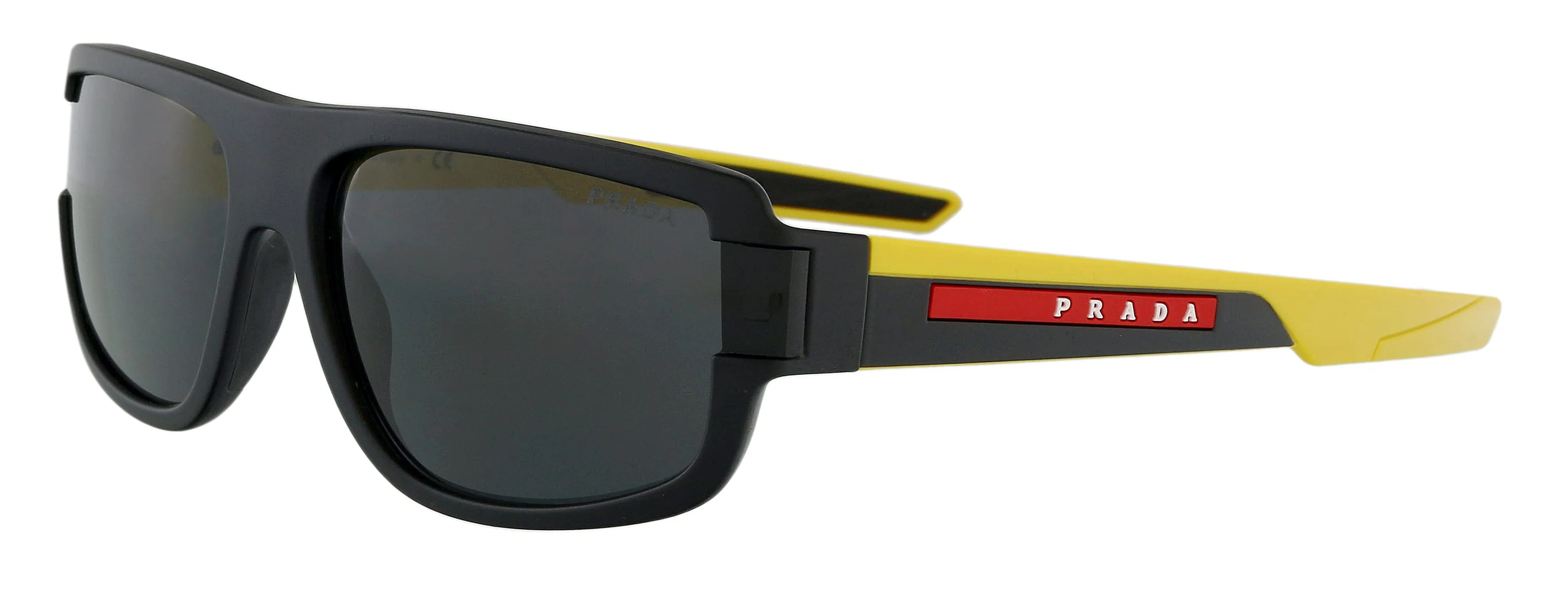 Prada Linea Rossa 0PS 03WS 08W06F66 Full Rim Matte Black Rectangular Sunglasses