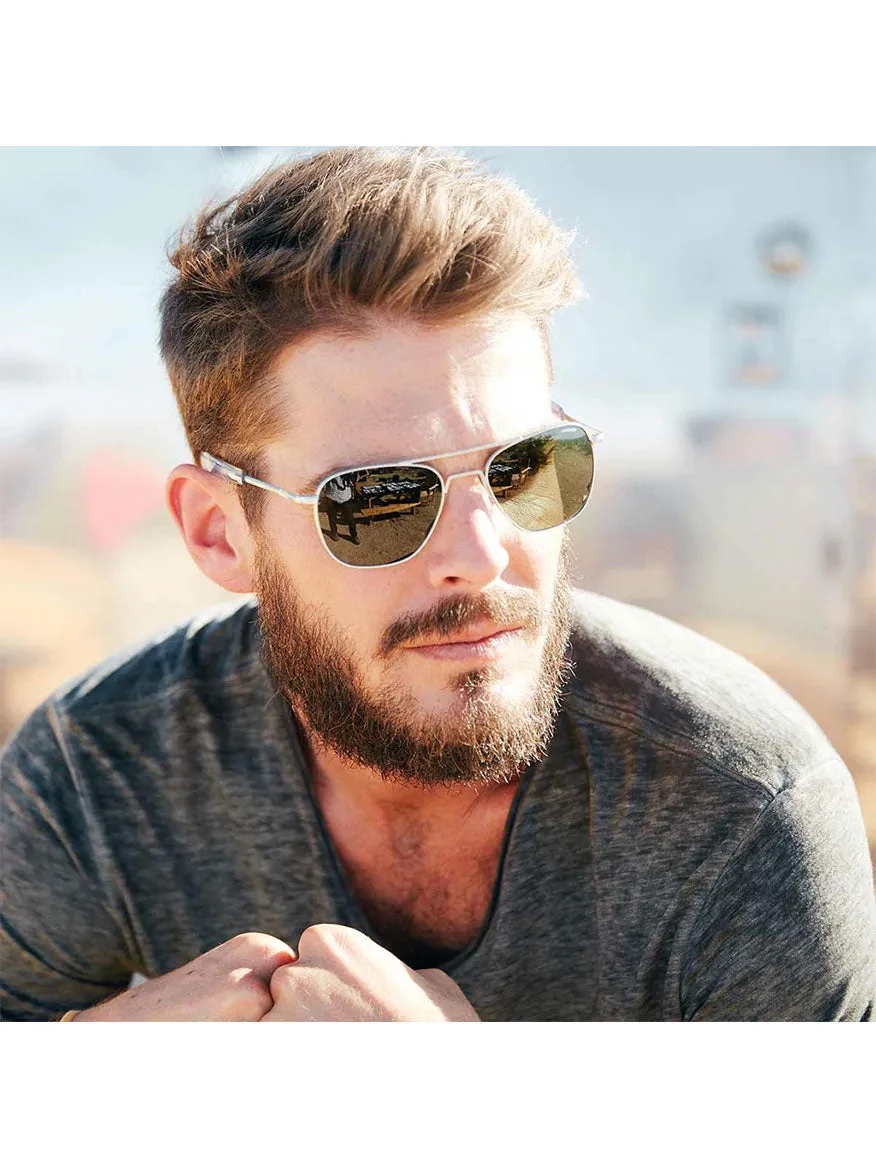 Randolph Aviator Sunglasses in Bright Chrome