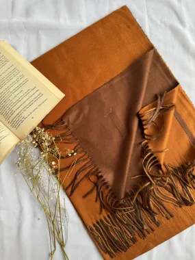 Reversible Woollen Pashmina- Cinnamon Chocolate
