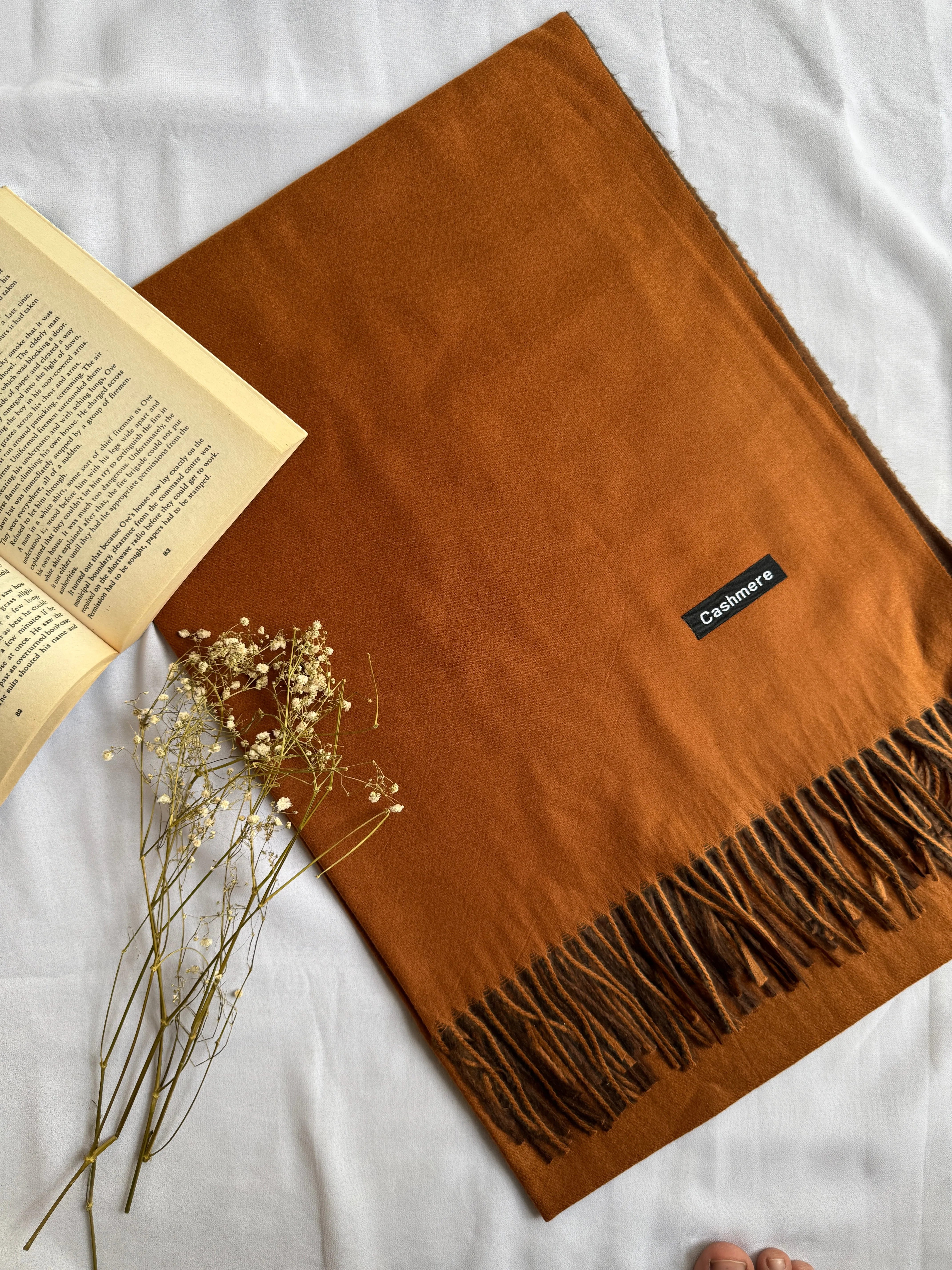 Reversible Woollen Pashmina- Cinnamon Chocolate