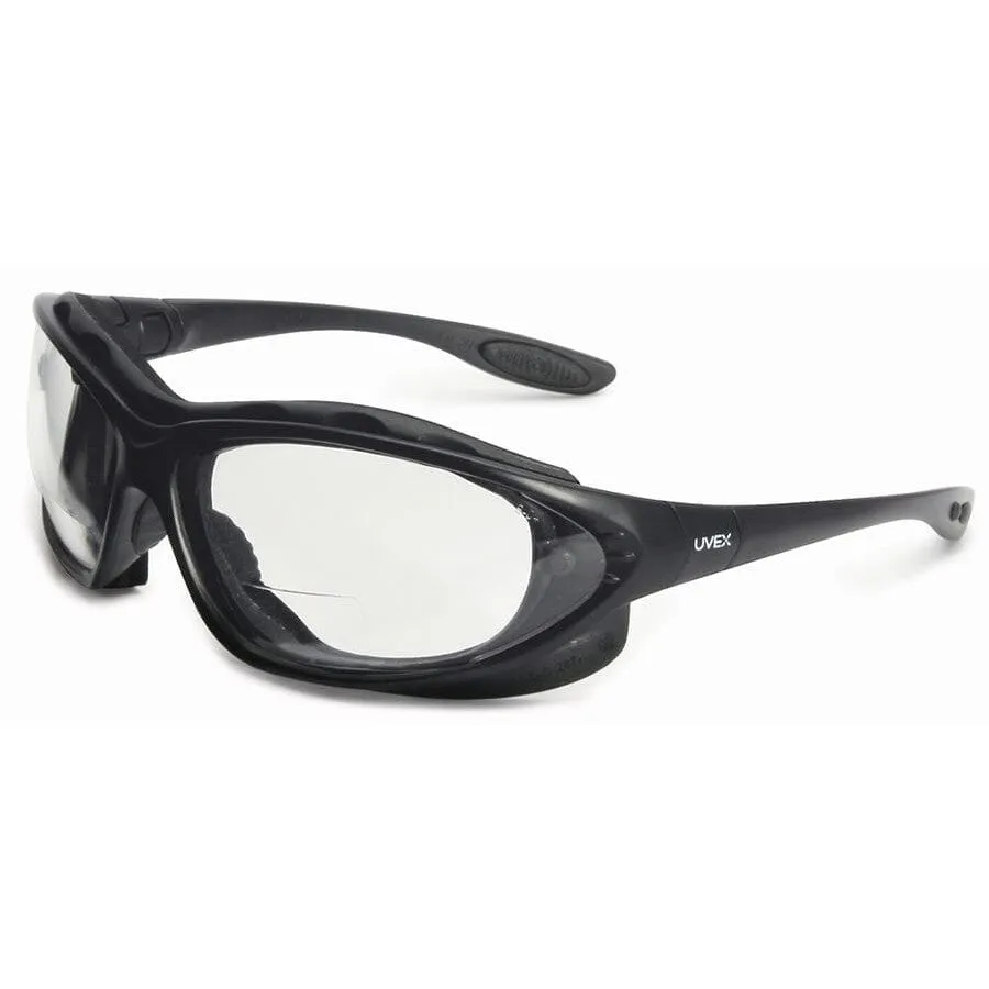 Uvex Seismic Bifocal Safety Glasses/Goggles Black Frame Clear Anti-Fog Lens
